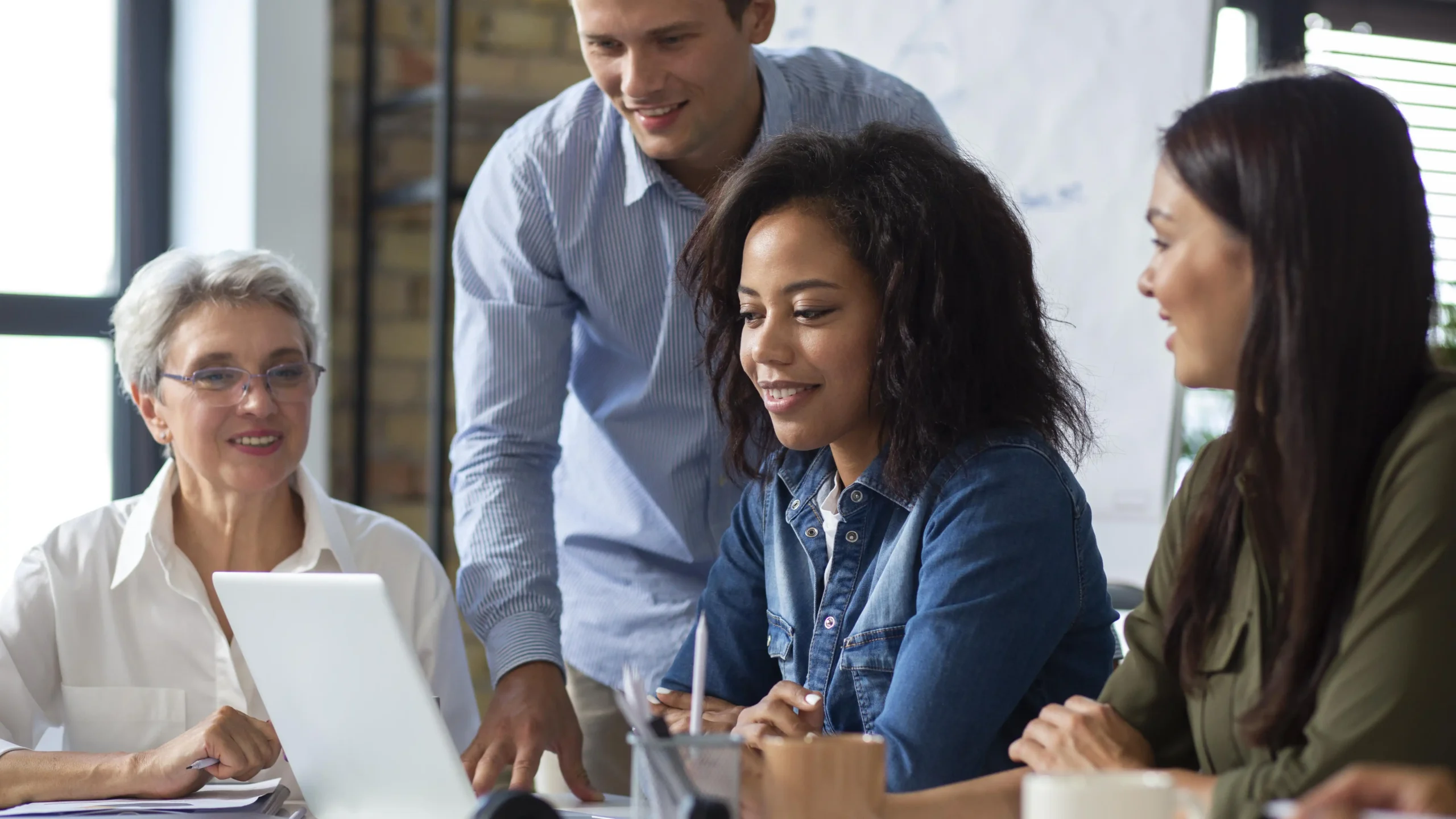 a photo of a financial services team planning a globalmeet financial services webinar