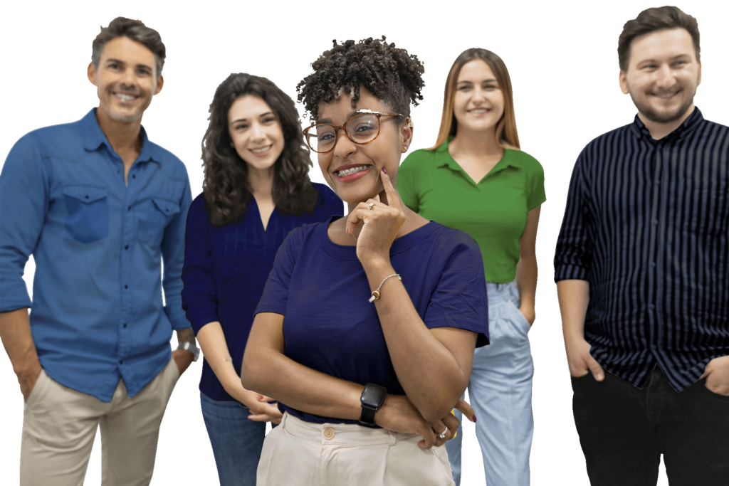 Group of people smiling