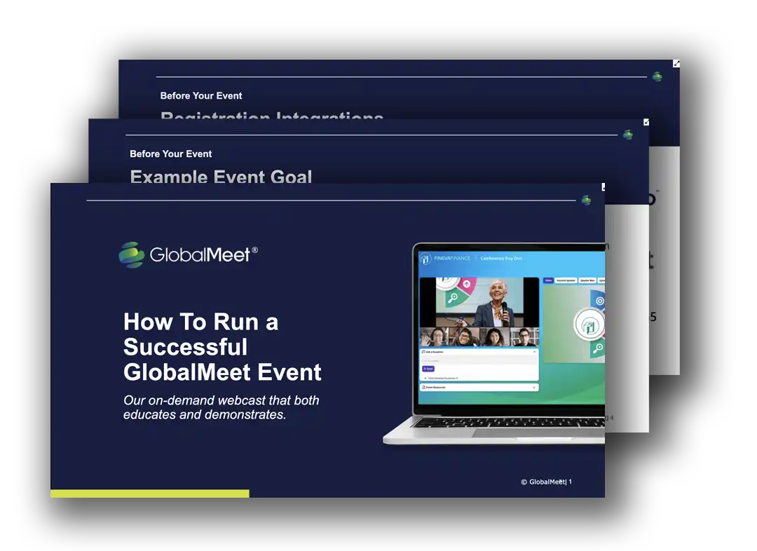 image promoting globalmeet's demo "how to hold a successful globalmeet event"